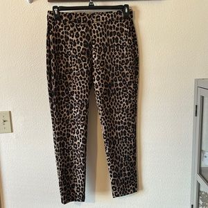 Michale Kors Leopard Print Casual Pants w/ Pockets MEDIUM